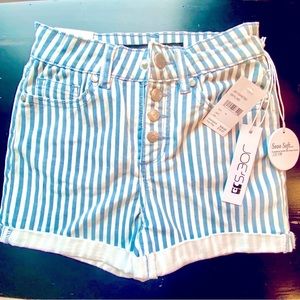 Joe’s blue striped girl’s shorts, size 12, brand new, soft material, with tags.